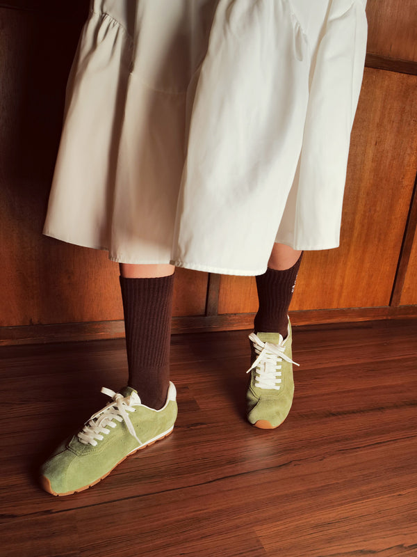 Softe Sneakers - Olive Suede