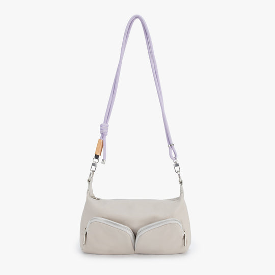 Double Zip Crossbody - Taupe