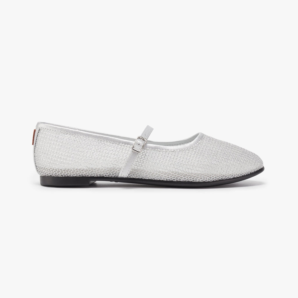 Luz Mary Jane - Silver Mesh