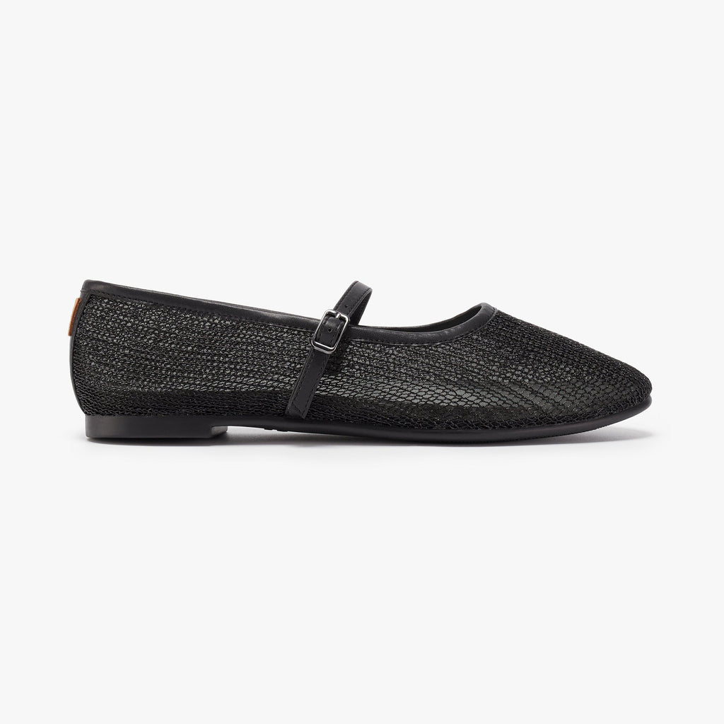 Luz Mary Jane - Black Mesh