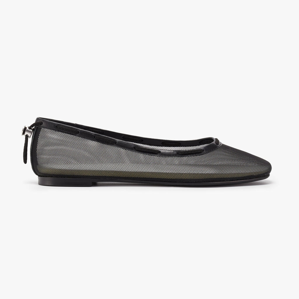 Glove Flats - Black Mesh
