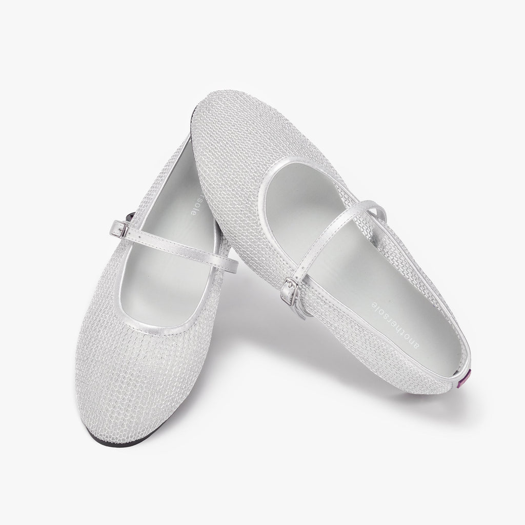 Luz Mary Jane - Silver Mesh