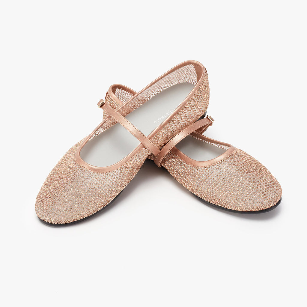 Luz Mary Jane - Rose Gold Mesh