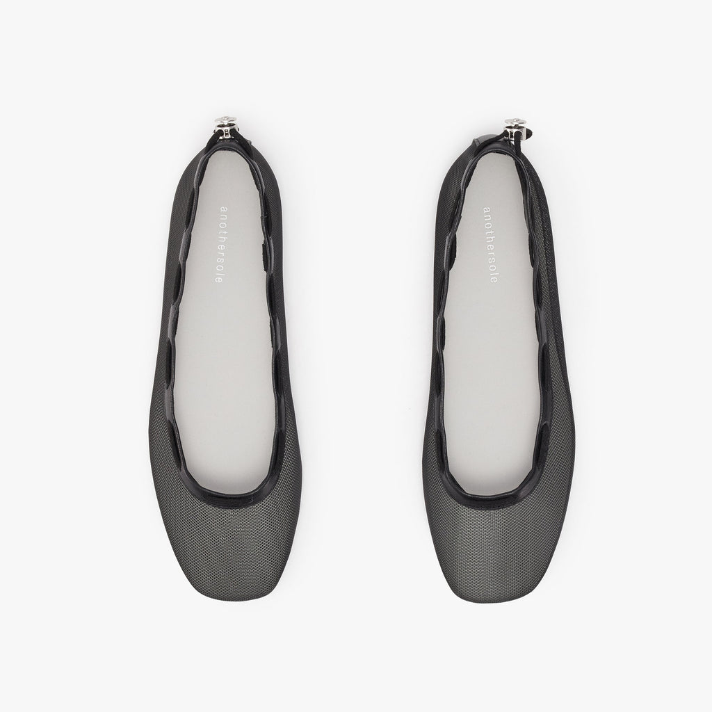 Glove Flats - Black Mesh