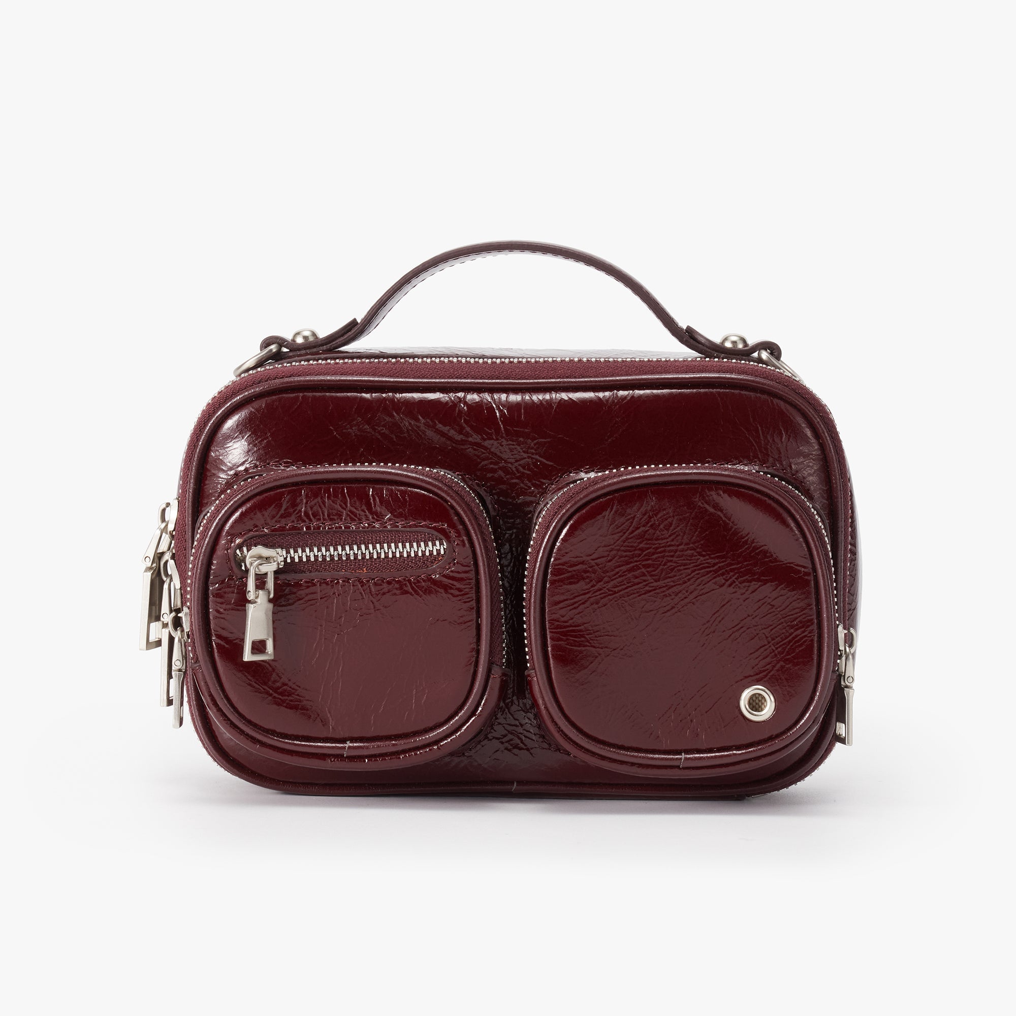 Carter Crossbody - Cherry Patent