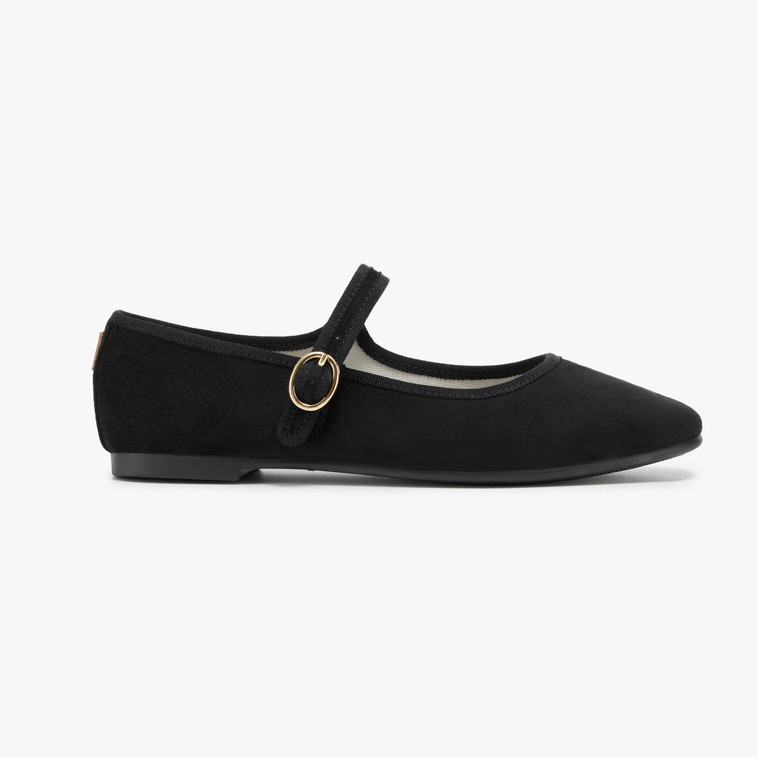 Belle Mary Jane - Black Suede
