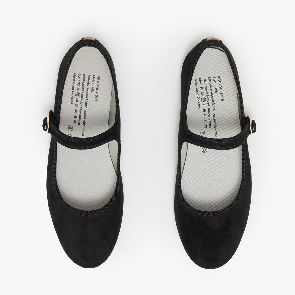 Belle Mary Jane - Black Suede