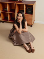 Glove Flats - Mocha Cut-out