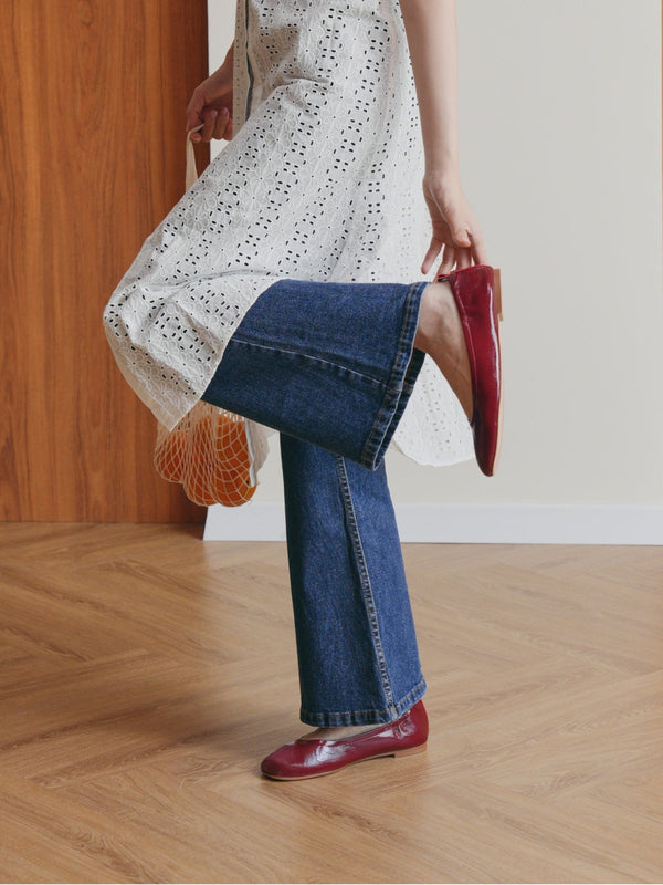 Glove Flats - Cherry Patent