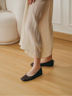 Glove Flats - Black Mesh