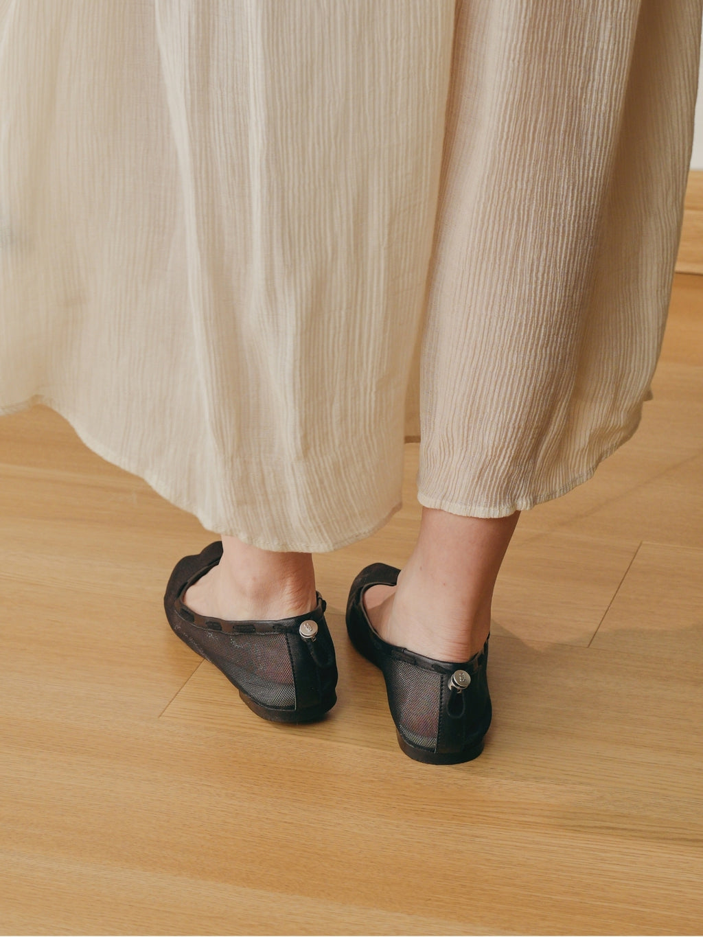 Glove Flats - Black Mesh