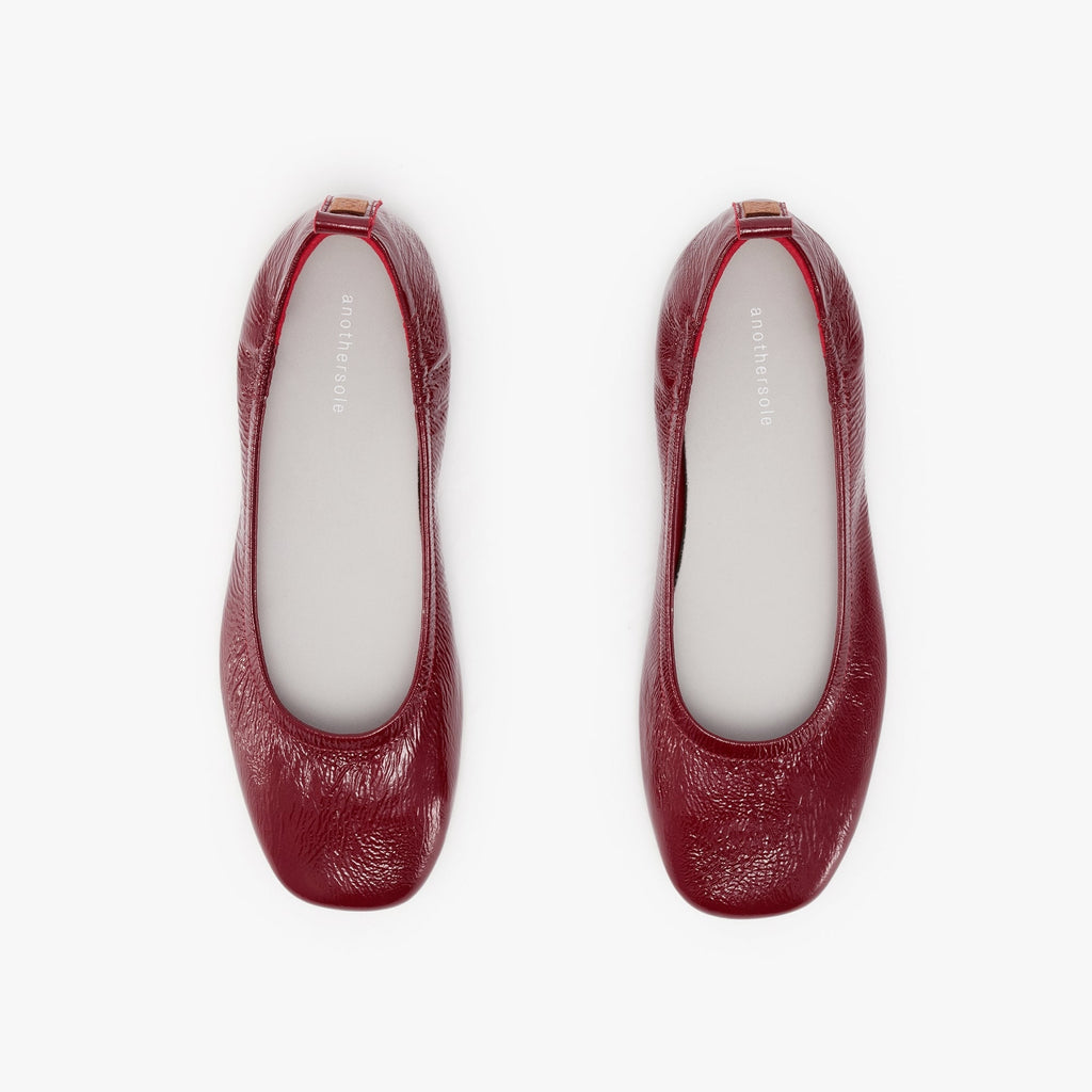 Glove Flats - Cherry Patent