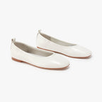 Glove Flats - Cream Patent