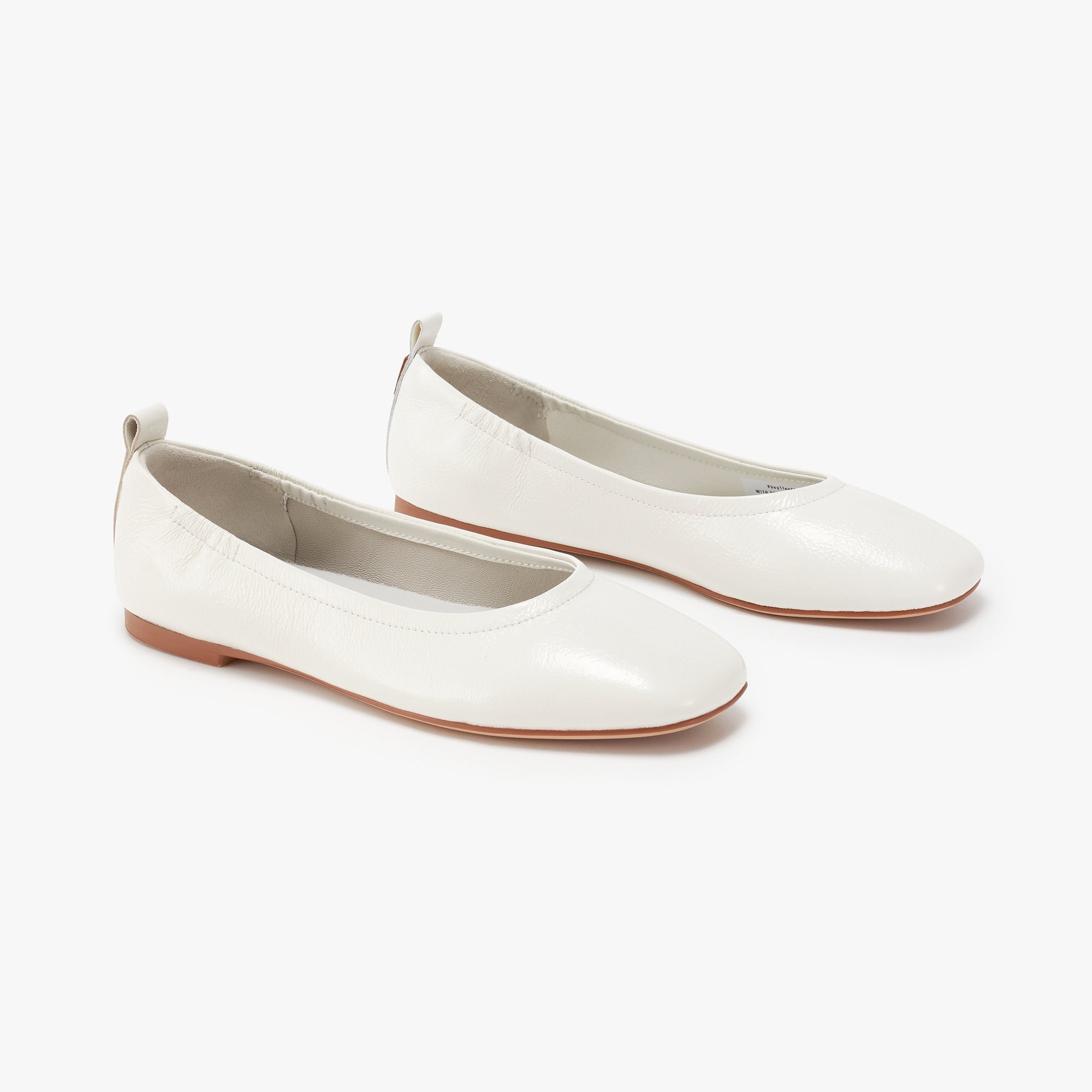 Glove Flats - Cream Patent