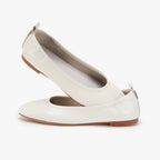 Glove Flats - Cream Patent