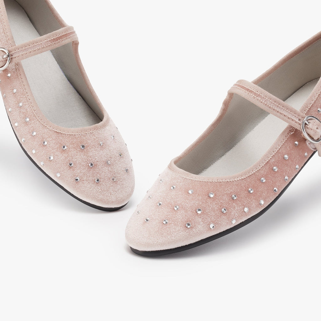Belle Mary Jane - Diamante Pink