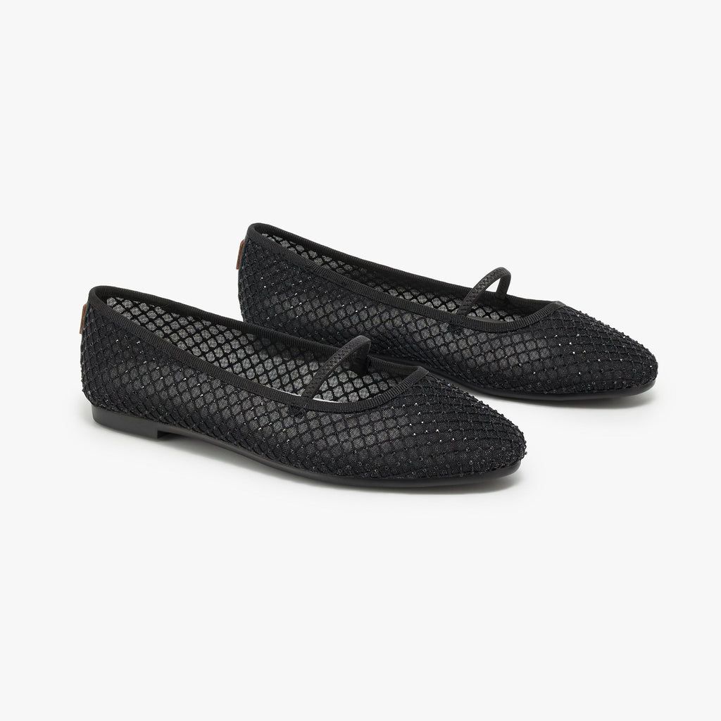Travel Flats - Starlet Black