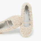 Travel Flats - Teddy White