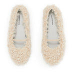 Travel Flats - Teddy White